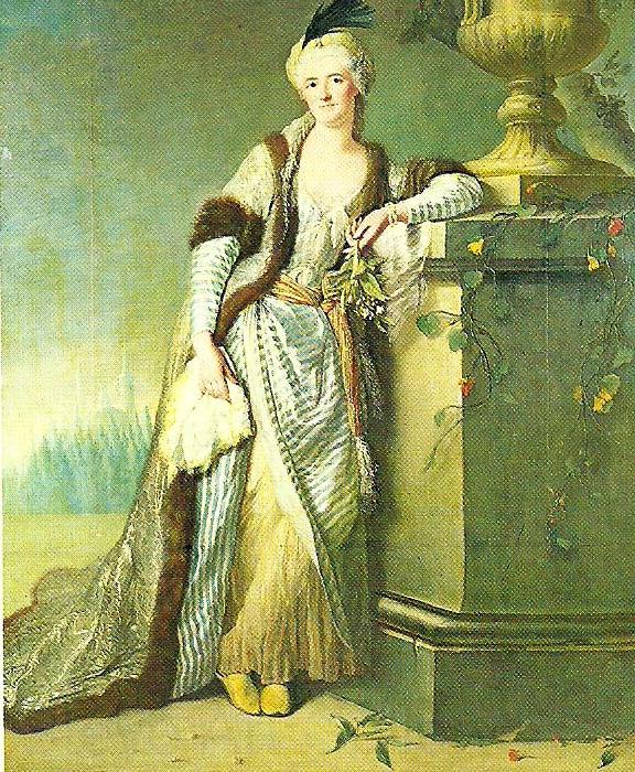 Aved, Jacques-Andre-Joseph the marquise de saint-maur Spain oil painting art